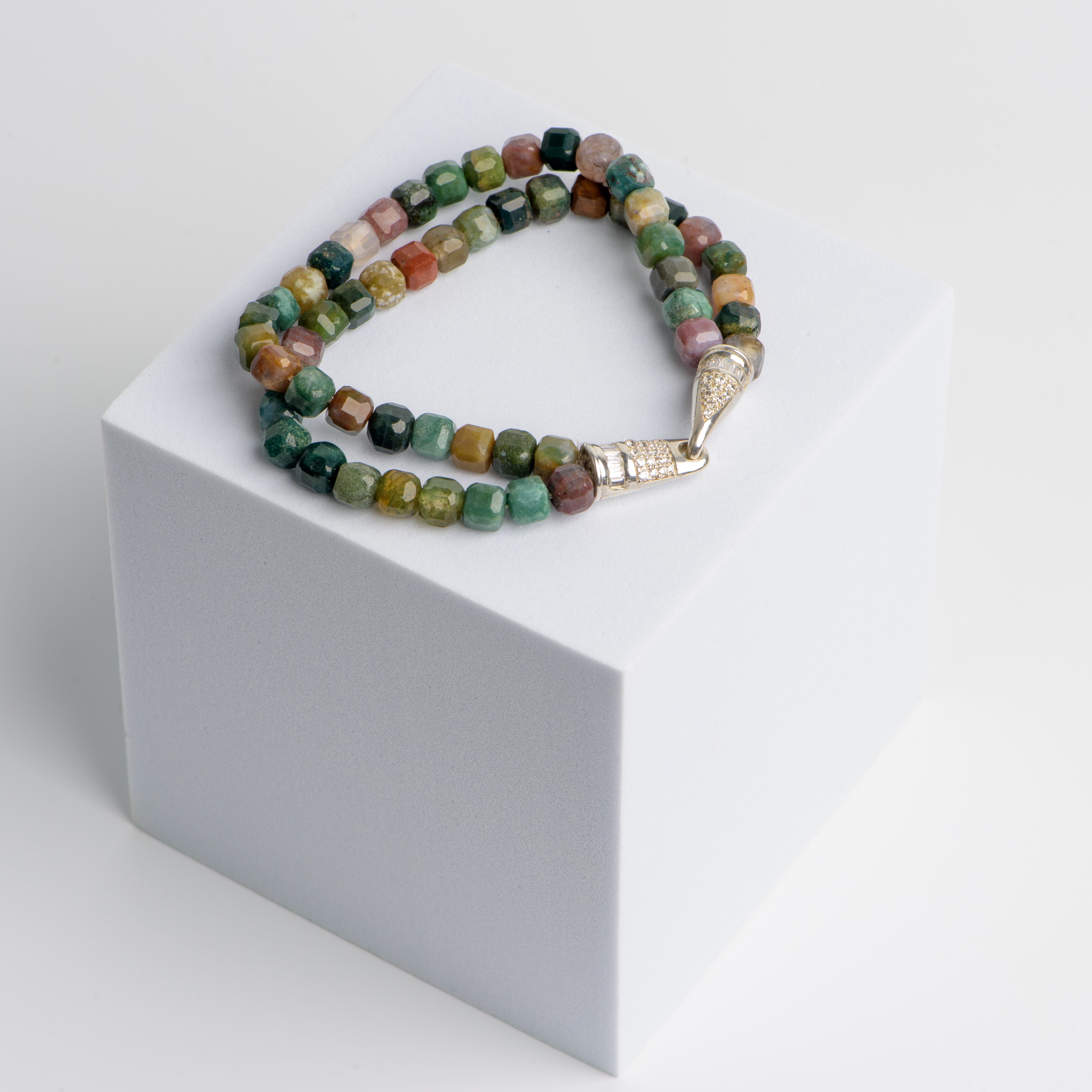 Serenity lock & Agate bracelet